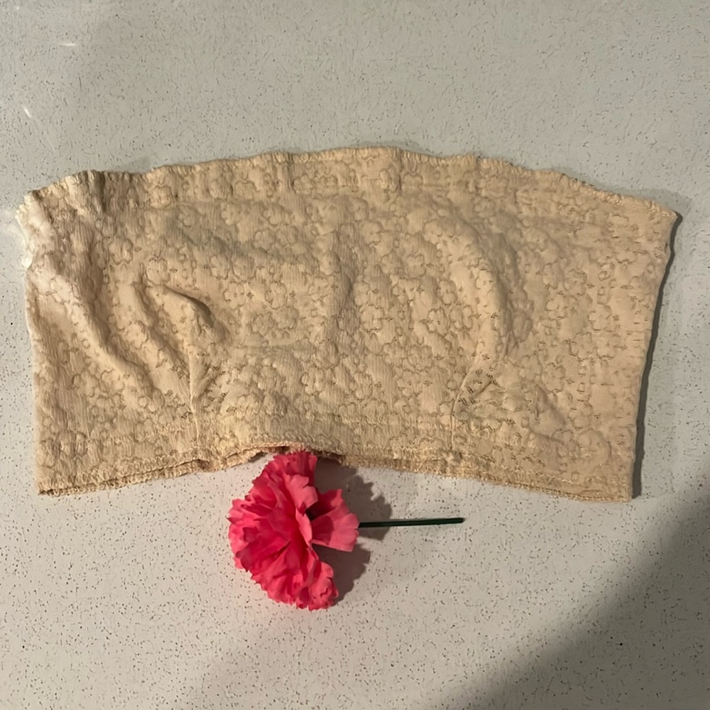 I am listing a beautiful lace bando bra that is machine washable.